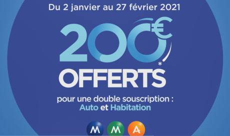 Offre pour la double souscription d'une assurance auto et habitation: 200 euros offerts à Champagnole 